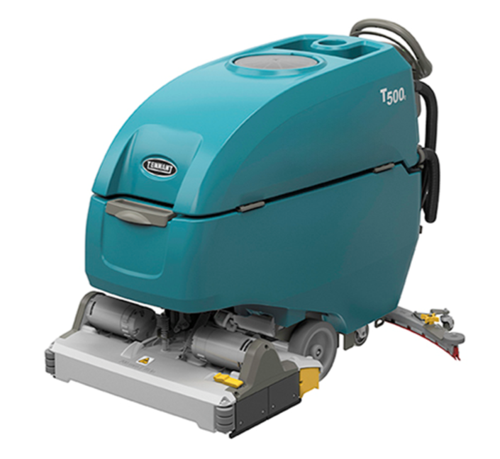 Tennant T500e, Floor Sweeper-Scrubber, 28", 22.5 Gallon, Battery, Self Propel, Cylindrical, 3 Year Warranty