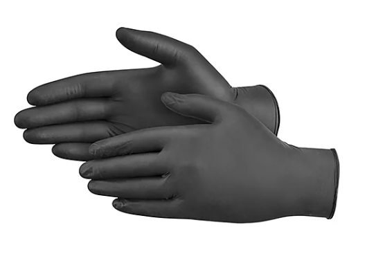 Gloves | Medium Size | Black | Hybrid Nitrile/Vinyl Blend Gloves | 3ML | QTY 1000