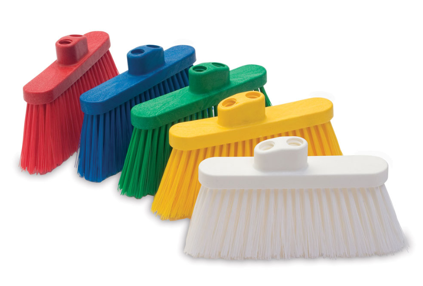 Angle Brooms, Available in 5 Different Colors, 9" Length, 6 Per Case