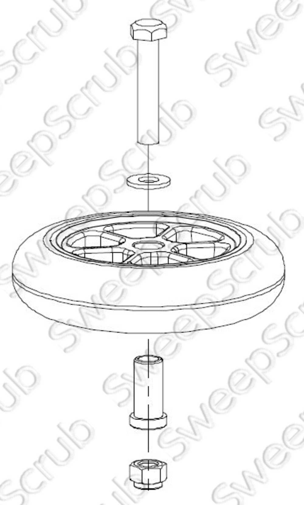Nilfisk Advance VR25044 Bumper Wheel