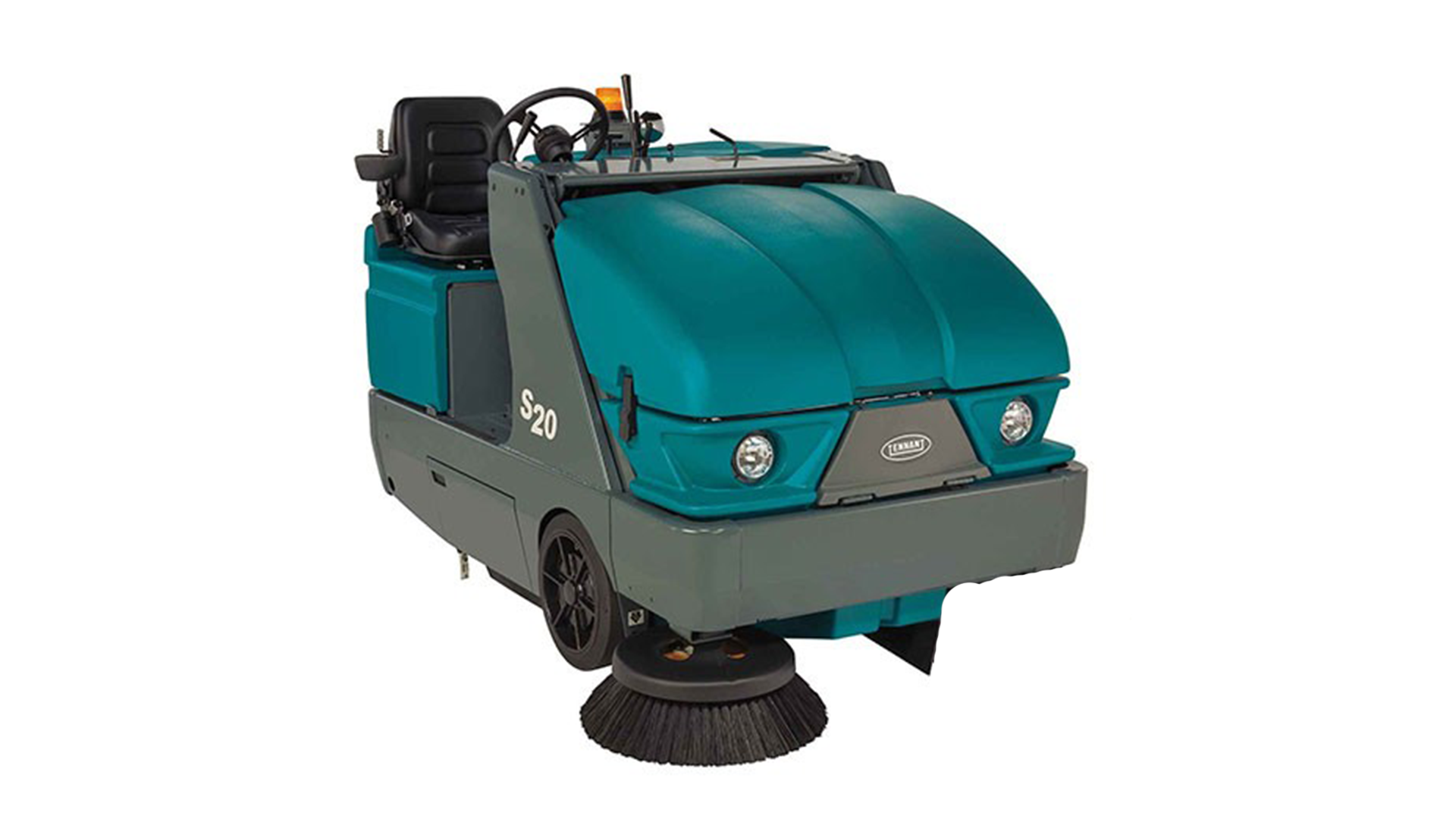 Refurbished | Tennant S20 | Floor Sweeper | 50" | 82 Gallon Hopper | Ride On | Propane | Single Side Brush | Overhead Guard | 2020