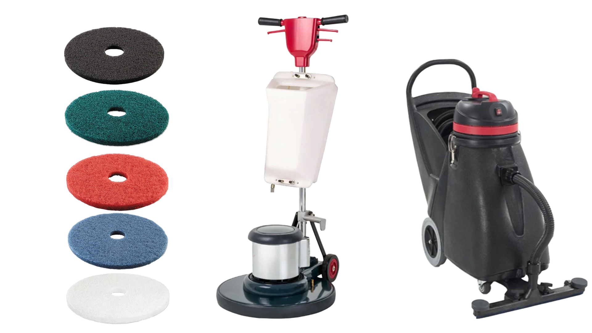 Hard Floor Care Package | 20" Dual Speed Floor Buffer | 18 Gallon Shop Vac | 3 Year Warranty