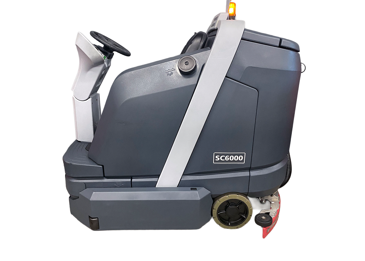 Refurbished Advance SC6000, Rider Floor Scrubber, 34", 50 Gallon, Battery, Disk, 9/1/1 Warranty