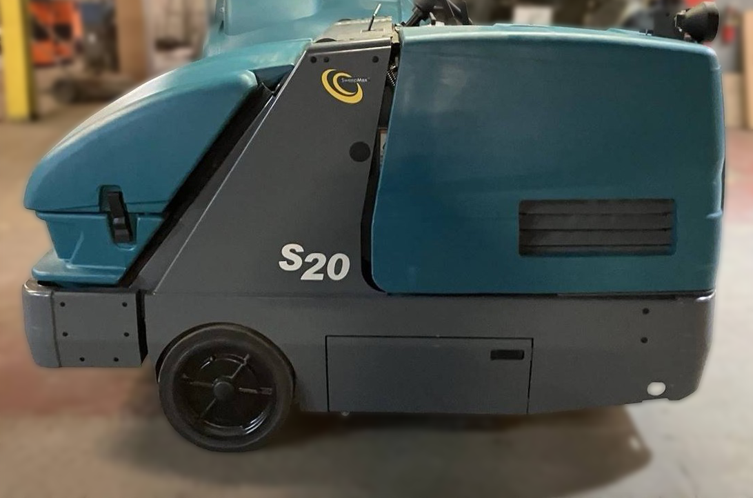Refurbished | Tennant S20 | Floor Sweeper | 50" | 82 Gallon Hopper | Ride On | Gasoline | 2015