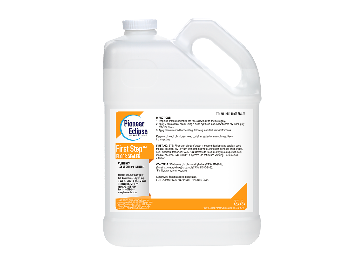 401MPE | Pioneer Eclipse Floor Sealer | First Step™ | 4 X 1.06 Gallons