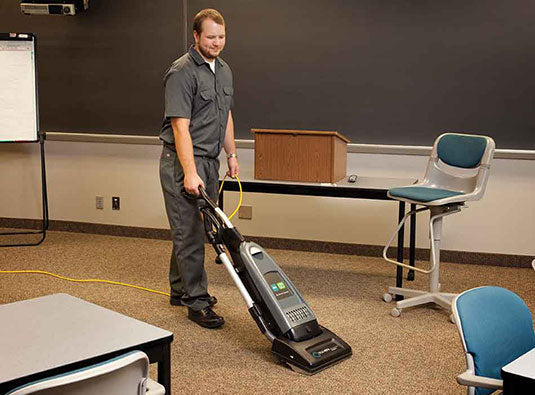 Tennant V-SMU-14 and V-DMU-14, Upright Vacuum, 14.75", Single or Dual Motor, Electric, HEPA, With Tools, 1 Year Warranty