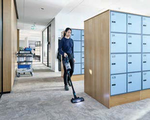 Nilfisk VU200, Floor Sweeper, 10", Battery, Bagless, HEPA, 2 Year Warranty