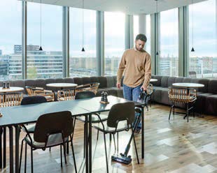 Nilfisk VU200, Floor Sweeper, 10", Battery, Bagless, HEPA, 1 Year Warranty