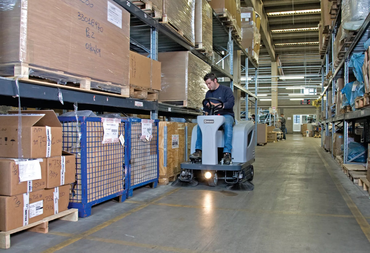 Advance Terra 4300B, Floor Sweeper, 46", 18 Gallon Hopper, Ride On, Battery, 18 Gallon Hopper, 3 Year Warranty