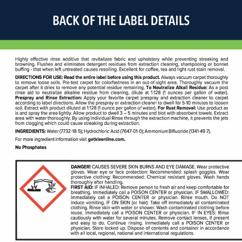 KleenLine™  Pro Extraction Rinse – 1 Gallon (Case of 4)