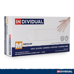 Gloves | Medium Size | Clear | Powder-Free Vinyl Gloves | 3ML | QTY 1000