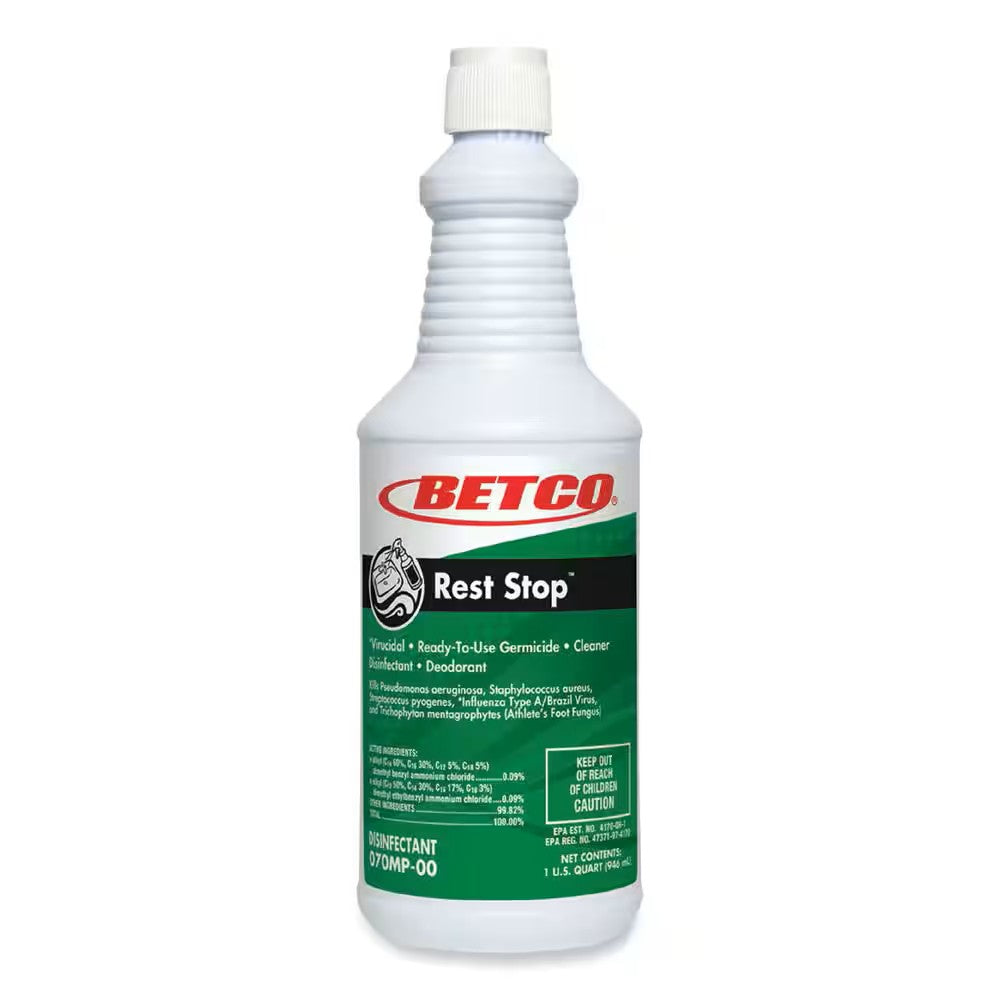07012-00, Rest Stop™, Restroom Disinfectant, Non-Acid, 32 Ounce, 12 Per Case