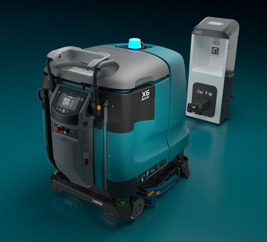 X6ROVR-660-D, Tennant X6 Rovr, Robotic Walk Behind Floor Scrubber, 26", 25 Gallon, Disk, Lithium, 5 Year Software, 3 Year Warranty