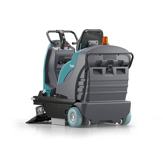 Tennant S680, Floor Sweeper, 42", 18.7 Gallon Hopper, Ride-On, Battery, Dual Side Brushes, 2 Year Warranty