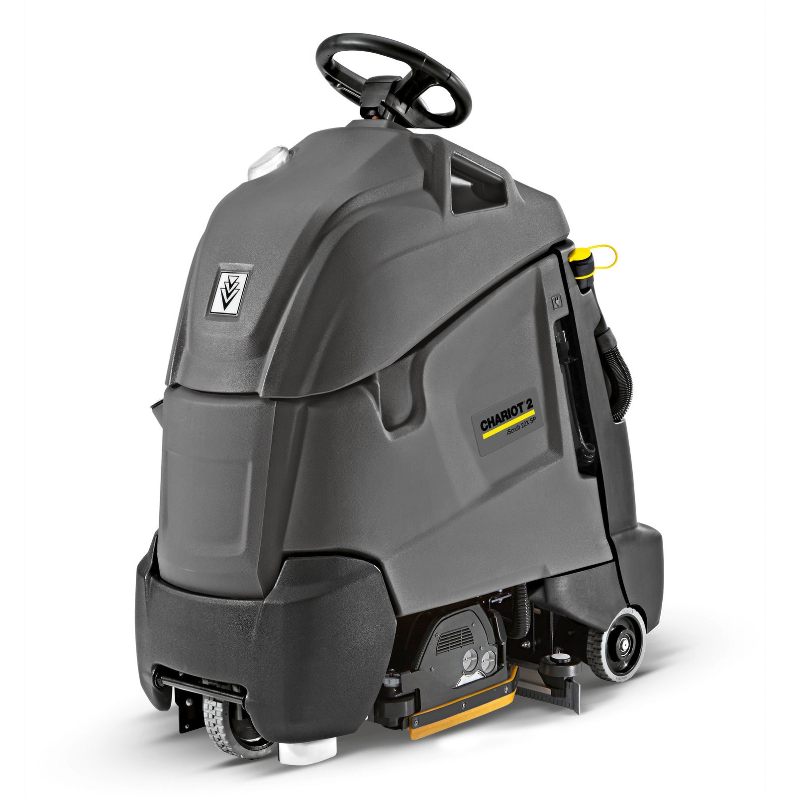 Karcher Chariot iScrub 22 SP, Floor Sweeper-Scrubber, 20", 10 Gallon, Battery, Ride On, Cylindrical, 3 Year Warranty