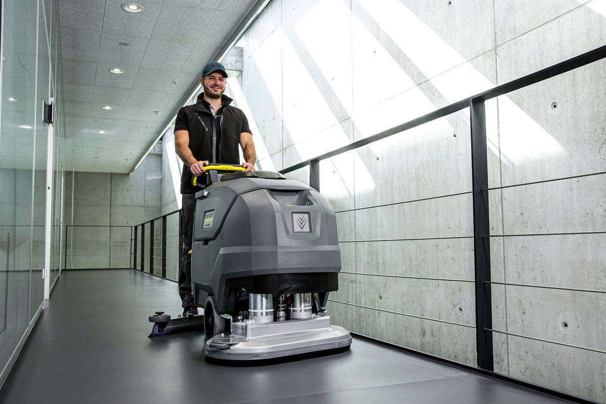Karcher BD 70/75, Walk Behind Floor Scrubber, 28", 20 Gallon, Battery, Walk Behind, Self Propel, Disk, 3 Year Warranty