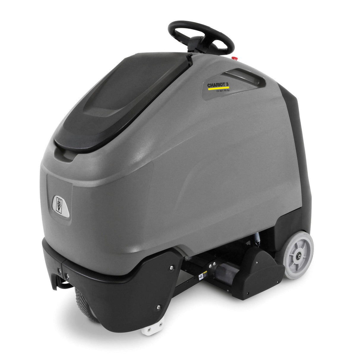 Karcher Chariot CV 86/1, Wide Area Vacuum, 24", Ride On, Battery, No Tools, HEPA, Dual Counter Rotating Brushes, 3 Year Warranty, 1.008-142.0