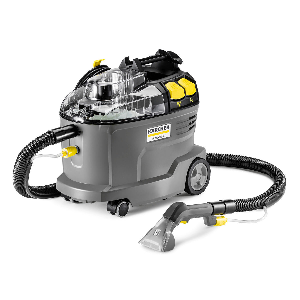 Karcher Puzzi 8/1, Carpet Spotter, 2 Gallon, 35 PSI, Cold Water, 8' Hose Clear Upholstery Tool, 1 Year Warranty,  1.100-244.0