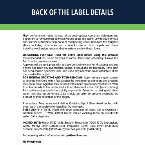 KleenLine™ Pro General Purpose Spotter – 32oz (Case of 12)