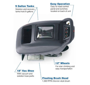 98170 | Tornado Marathon SE 900 | Carpet Extractor | 9 Gallon | 18" | Pull Back | 2 Year Warranty