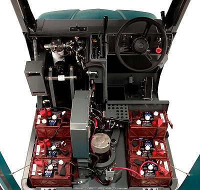 Refurbished Tennant S20, Rider Floor Sweeper, 50", 82 Gallon Hopper, Battery, 9/1/3 Warranty