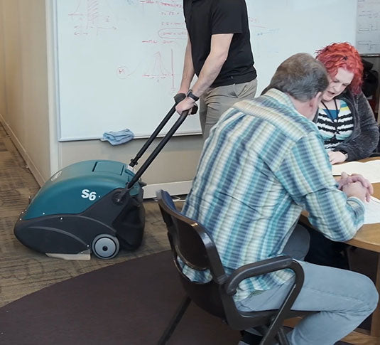 Tennant S6, Floor Sweeper, 26", 9.3 Gallon Hopper, Battery, Manual, 1 Year Warranty, 1251268