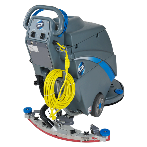 ICE i18C, Walk Behind Floor Scrubber, 17", 9 Gallon, Electric, Pad Assist, Disk, 5/5 Year Warranty