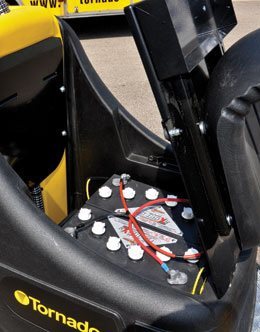 Tornado® BR 28/27, Rider Floor Sweeper-Scrubber, 28", 27 Gallon, Ride On, Battery, Cylindrical, 4 Year Warranty