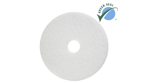 20" White Floor Buffing & Scrubbing Polishing Floor Pads, Green Seal Certified- Case of 5 #SS-401220