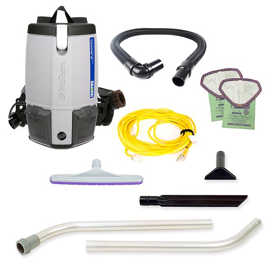 107354 | Proteam Jan-Pro Super Coach Pro 6 | Backpack Vacuum | 6QT | 11.6lbs | Electric | With Tools | HEPA | 3 Year Warranty