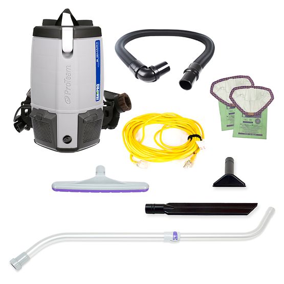 107355 | Proteam Jan-Pro Super Coach Pro 6 | Backpack Vacuum | 6QT | 11.6lbs | Electric | With Tools | HEPA | 3 Year Warranty