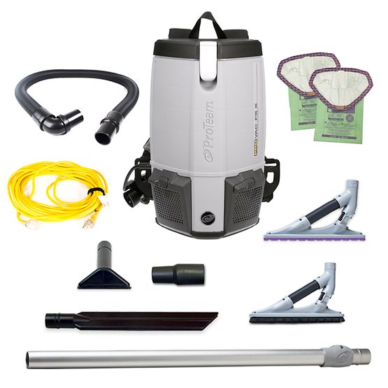 107613 | Proteam ProVac FS 6 | Backpack Vacuum | 6QT | 11.8lbs | Electric | With Tools | HEPA | 3 Year Warranty