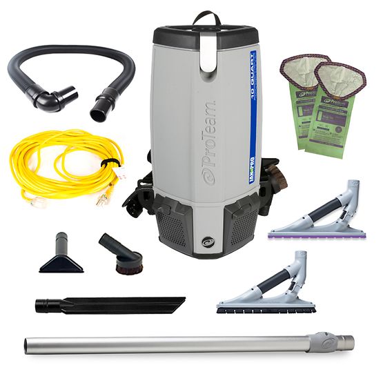 107621 | Proteam Jan-Pro 10 | Backpack Vacuum | 10QT | 12.9lbs | Electric | With Tools | HEPA | 3 Year Warranty