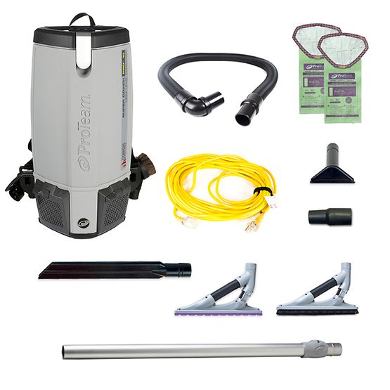107649 | Proteam Stratus Super Coach Pro 10 | Backpack Vacuum | 10QT | 12.9lbs | Electric | With Tools | HEPA | 3 Year Warranty