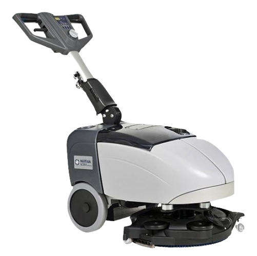 Advance SC351, Floor Scrubber, 14", 2.5 Gallon, Battery, Pad Assist, Forward and Reverse, Disk