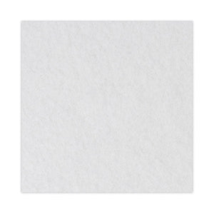 Polishing Floor Pads, 20" Diameter, White, 5/carton