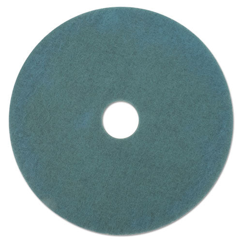 Ultra High-speed Floor Burnishing Pads 3100, 27" Diameter, Aqua, 5/carton