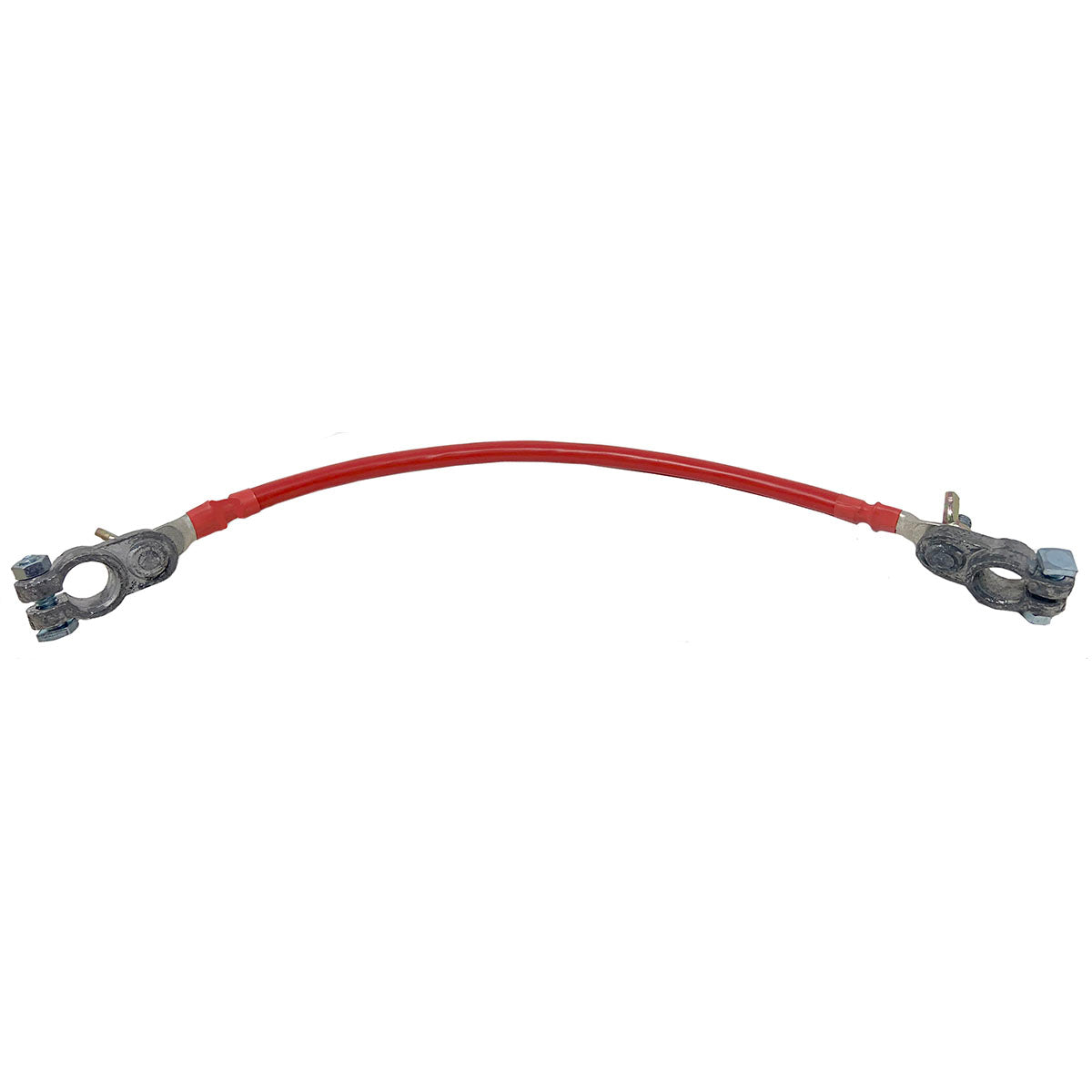 Red 14" Long, 2 Gauge Battery Cable With Terminal Connectors