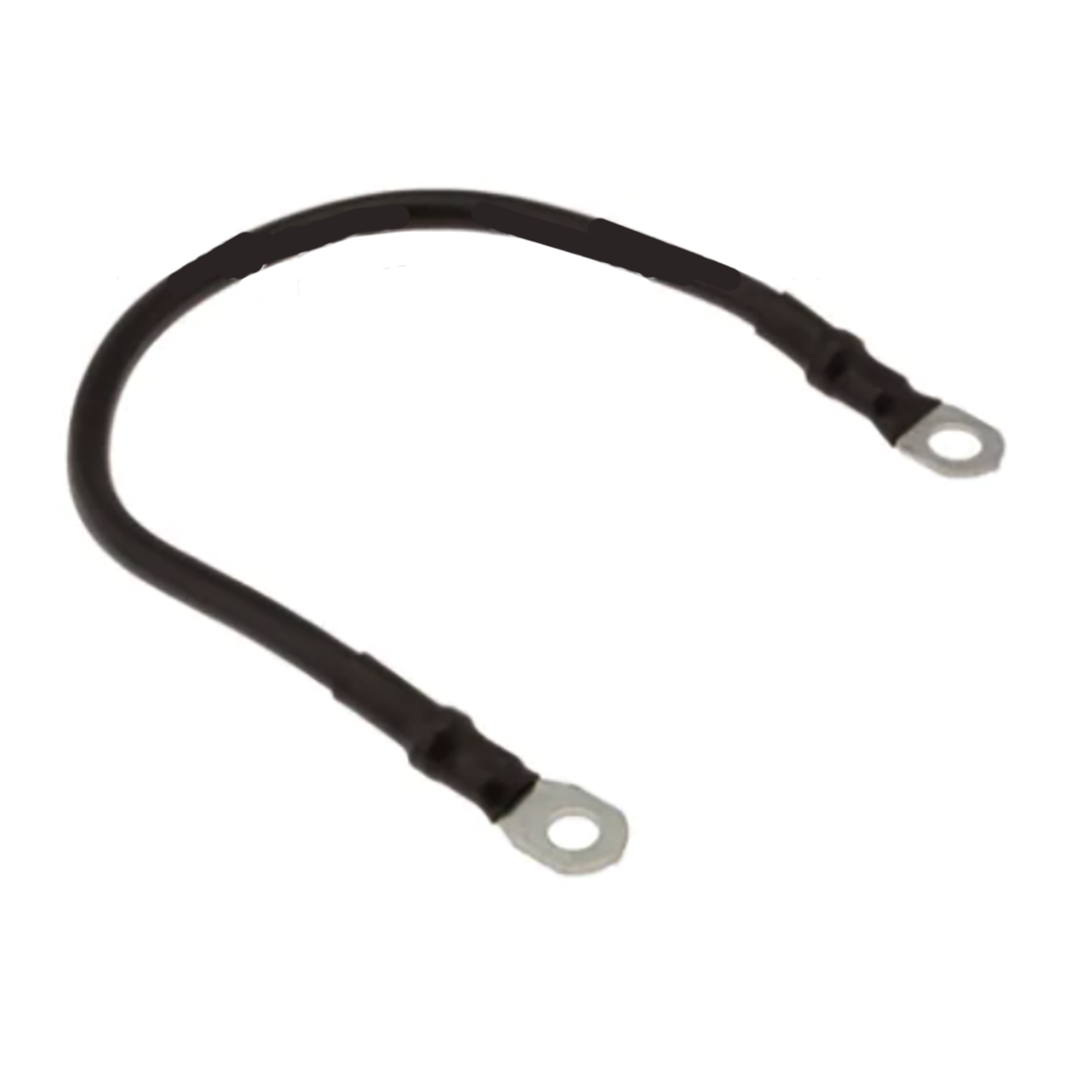 Black 12.625" Long, 4 Gauge Battery Cable With Eyelet Connectors