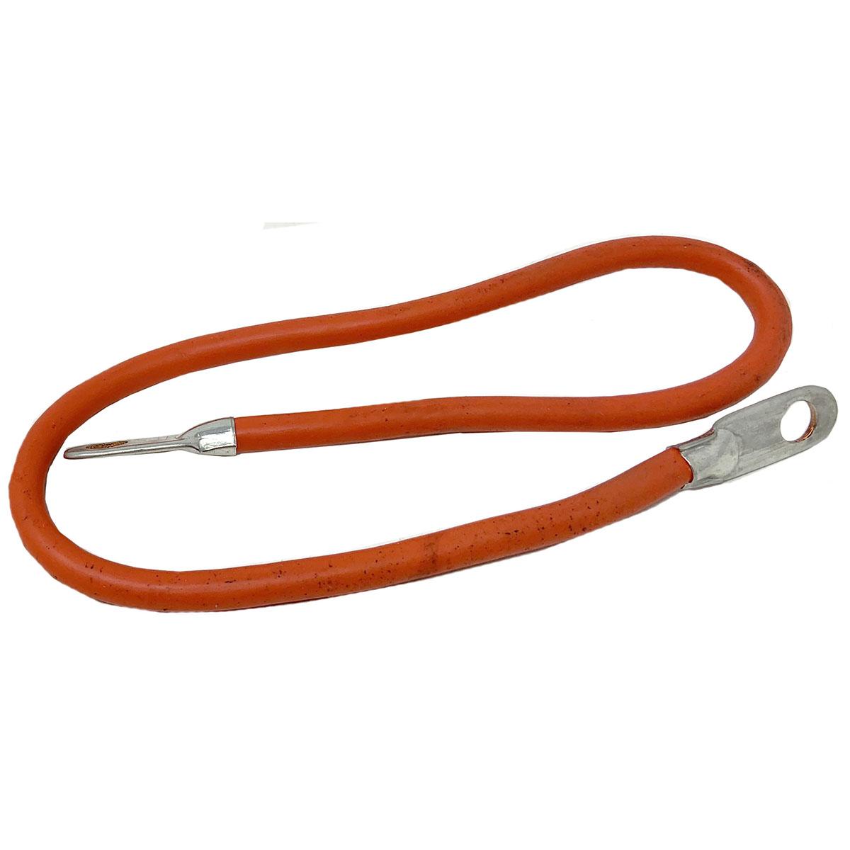 Red 30" Long, 4 Gauge Battery Cable With Eyelet Connectors