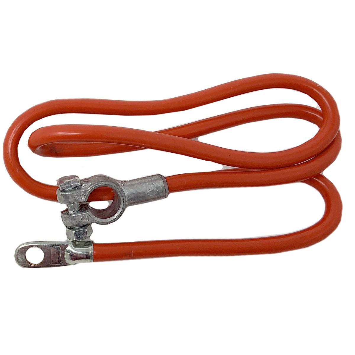 Red 46" Long, 4 Gauge Battery Cable With Eyelets And Terminals