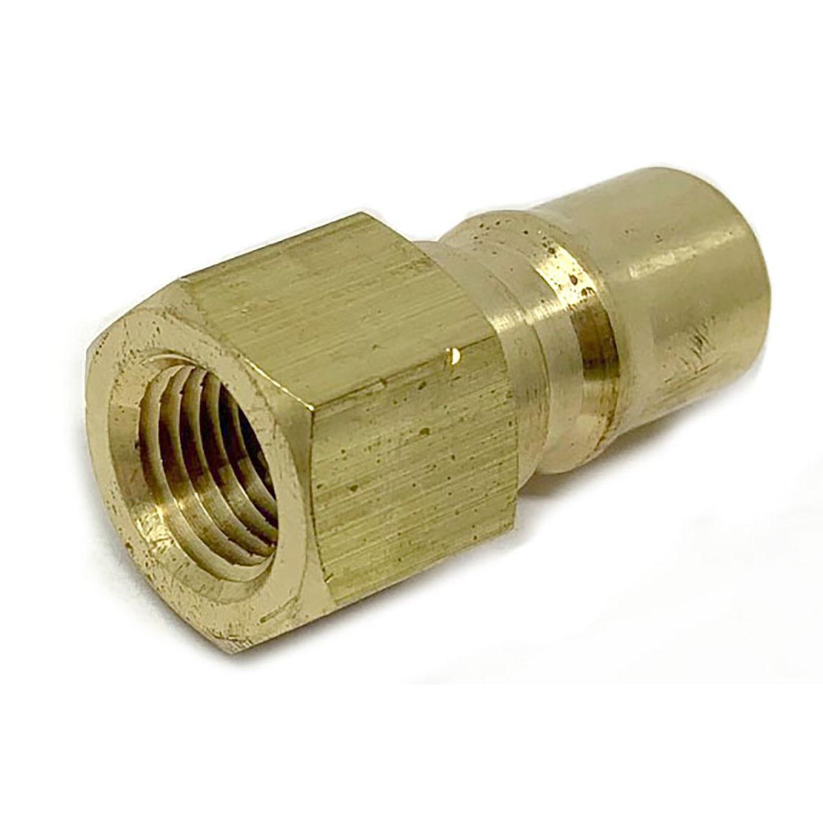 Quick Disconnect Male Plug With Brass Tip, .25In Threads Shut-Off Type