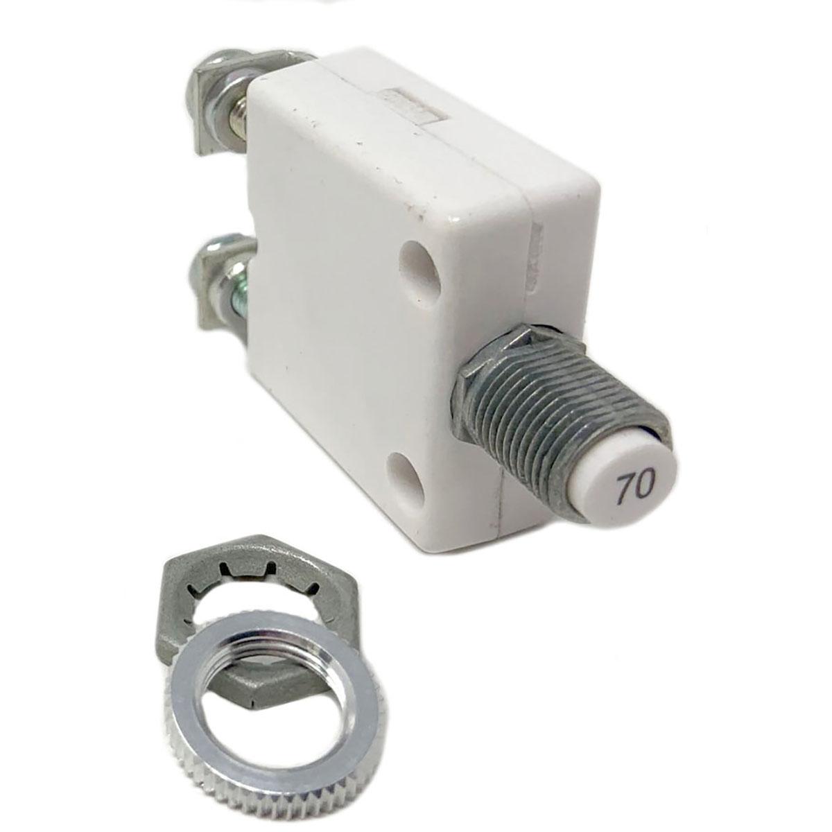 Circuit Breaker 70A, 250Vac/50Vdc Type 2 (90-Degree Screw Term)