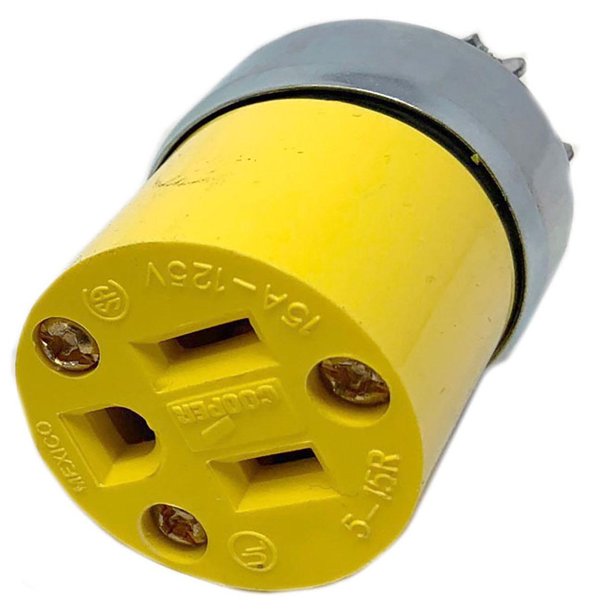 Plug 3 Prong Armored Female 15A/125V