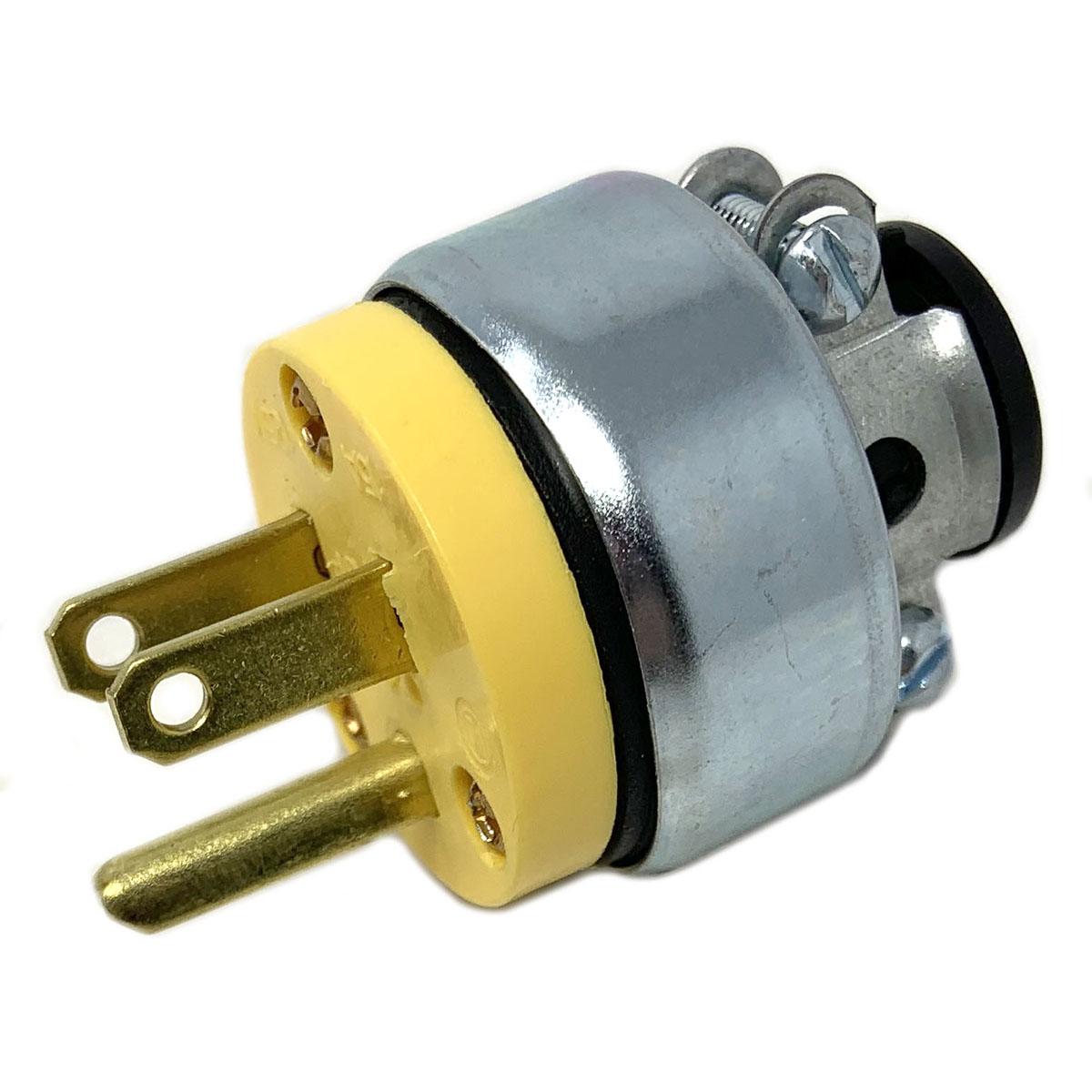Plug 3 Prong Armored Male 15A/125V