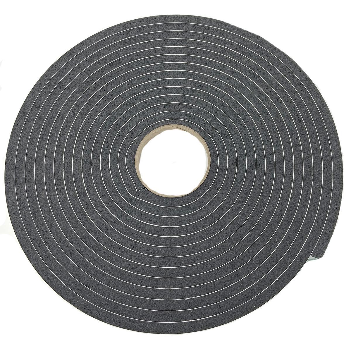 Gasket Bulk .375In X .5In X 30Ft Black Pvc Foam With Adhesive