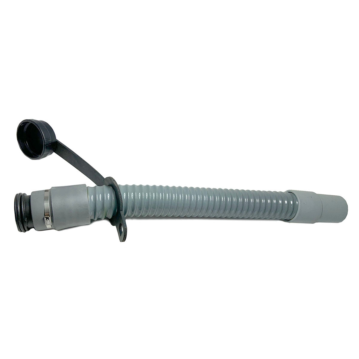 Hose Assembly 18 X 1.5 Smooth Grey, Includes 1.5" Cuff And Drain Cap
