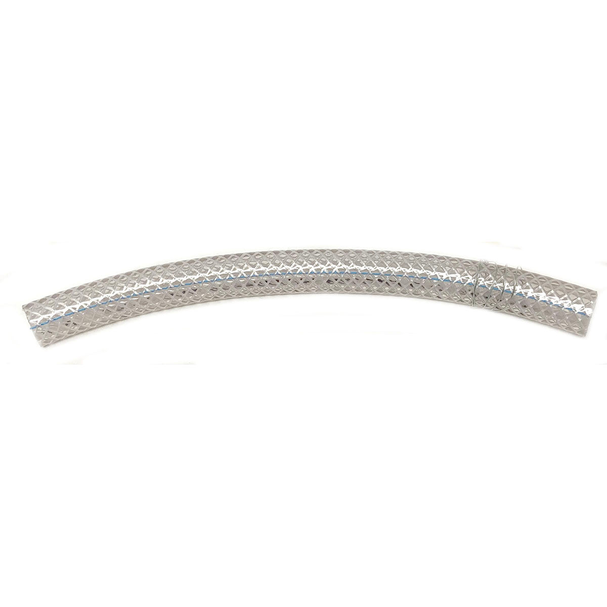 Pvc Hose Clear Braided, .375" Id, .62" Od, 7.5" Length