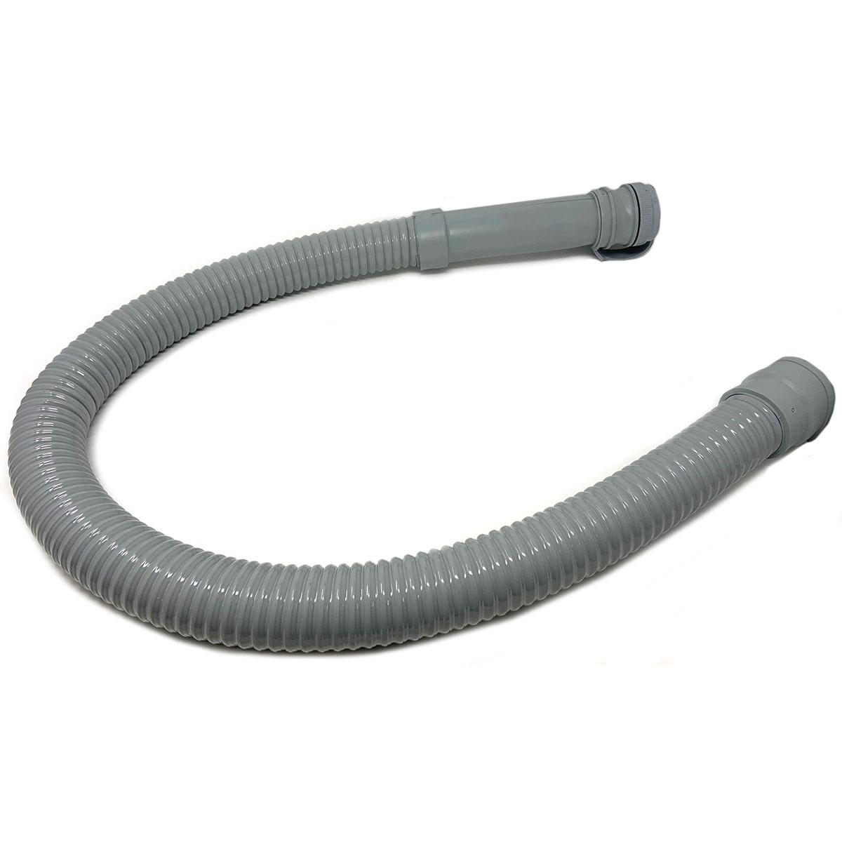 Drain Hose Assembly 2.0 X 46 Molded Hose, Grey, Includes Drain Cap With Hanging Strap