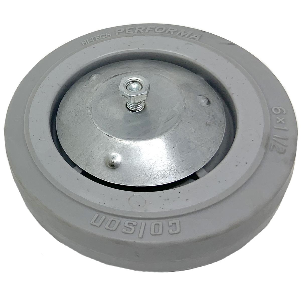 Propane Fixed 6In X 1.5In Gray Wheel Assembly (Includes Shield & Axle)